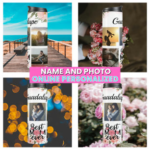 Floral Script Best Mum Ever Thermal Tumbler