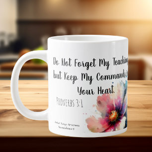 Floral Scripture Large Coffee Mug