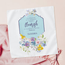Floral Scripture Pastel Personalised Handkerchief