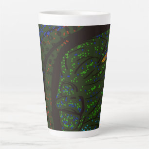 Floral Sea Monster Latte Mug