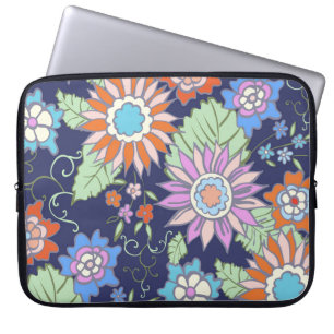 Floral seamless background pattern spring - summer laptop sleeve