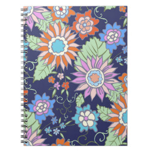 Floral seamless background pattern spring - summer notebook