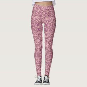 Floral Seamless: Beautiful Pattern Background Leggings