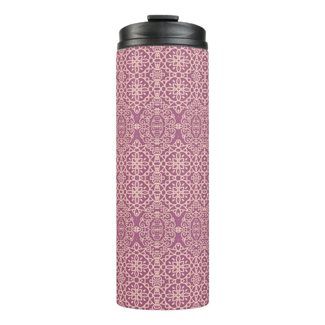 Floral Seamless: Beautiful Pattern Background Thermal Tumbler (Front)