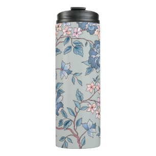 Floral seamless, ornamental garden background thermal tumbler