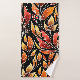 Floral seamless pattern. Autumn background with go Bath Towel