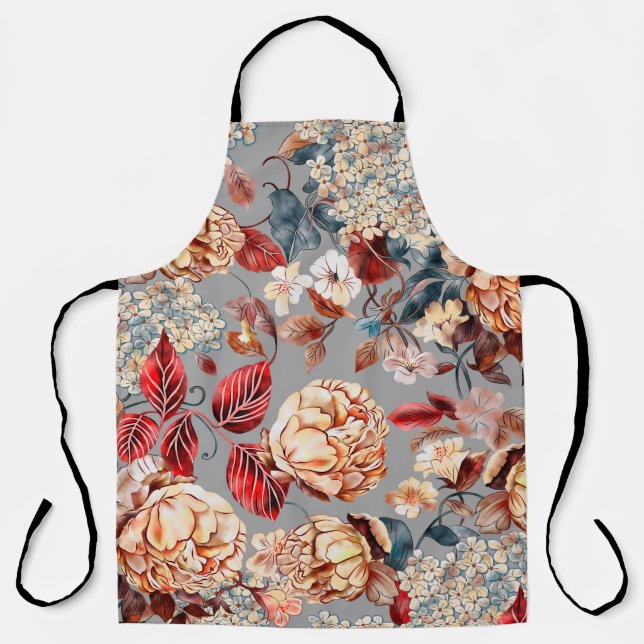 Floral seamless pattern, background In art nouveau Apron (Front)