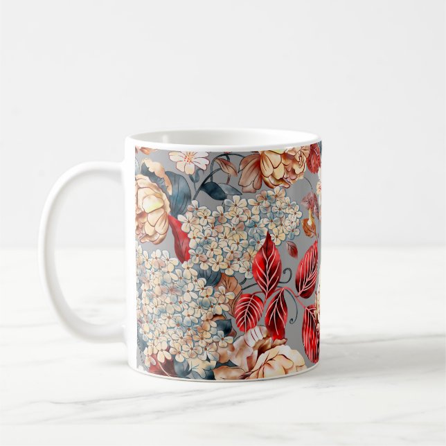 Floral seamless pattern, background In art nouveau Coffee Mug (Left)
