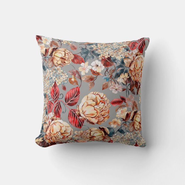 Floral seamless pattern, background In art nouveau Cushion (Front)