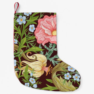 Floral Seamless pattern, background with In art no Small Christmas Stocking