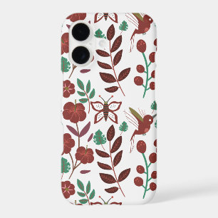 Floral seamless pattern birds and butterflies