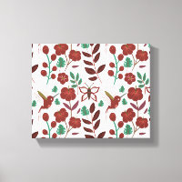 Floral seamless pattern birds and butterflies