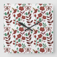 Floral seamless pattern birds and butterflies