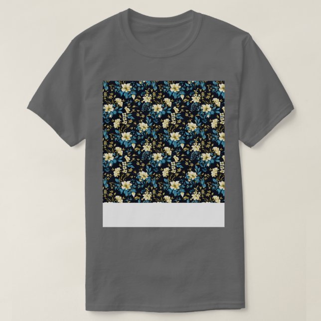 Floral Seamless Pattern Boho Flower Pretty Rose Wi T-Shirt (Design Front)