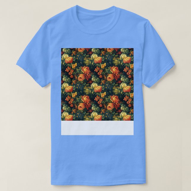 Floral Seamless Pattern Boho Flower Pretty Rose Wi T-Shirt (Design Front)