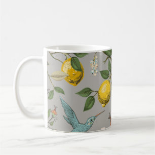 Floral seamless pattern. Botanical wallpaper. Plan Coffee Mug