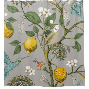 Floral seamless pattern. Botanical wallpaper. Plan Shower Curtain