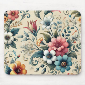 floral Seamless pattern design created through Mouse Pad