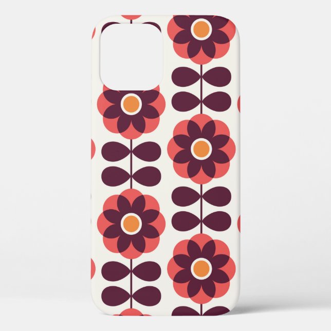 Floral seamless pattern design. Scandinavian style Case-Mate iPhone Case (Back)