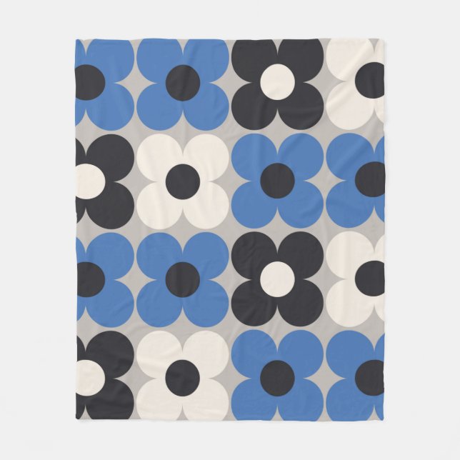 Floral seamless pattern design. Scandinavian style Fleece Blanket (Front)