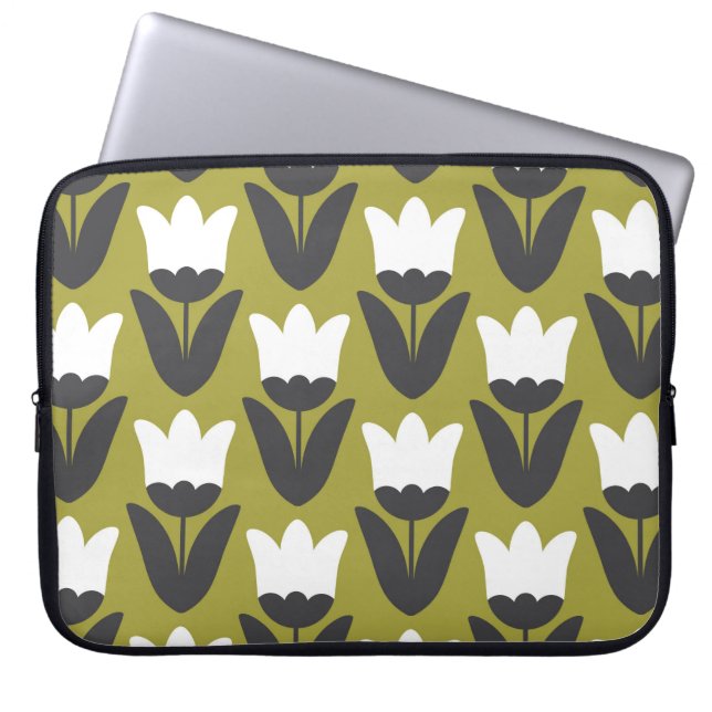 Floral seamless pattern design. Scandinavian style Laptop Sleeve (Front)