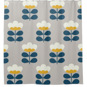 Floral seamless pattern design. Scandinavian style Shower Curtain