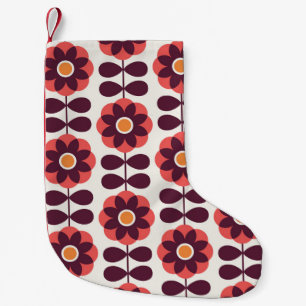 Floral seamless pattern design. Scandinavian style Small Christmas Stocking