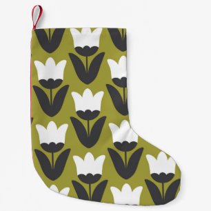 Floral seamless pattern design. Scandinavian style Small Christmas Stocking