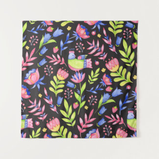 Floral seamless pattern design. Spring flowers and Tapestry