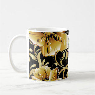 Floral seamless pattern. Flourish 3d wallpaper. Or Coffee Mug