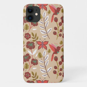 Floral seamless pattern flowers, birds, butterfly Case-Mate iPhone case