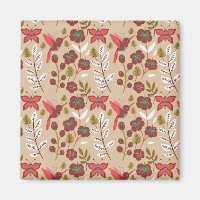 Floral seamless pattern flowers, birds, butterfly