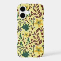 Floral seamless pattern flowers, leaves, branches
