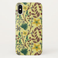 Floral seamless pattern flowers, leaves, branches