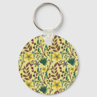 Floral seamless pattern flowers, leaves, branches