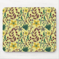 Floral seamless pattern flowers, leaves, branches