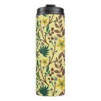 Floral seamless pattern flowers, leaves, branches