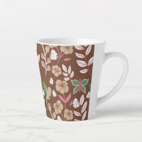 Floral seamless pattern flowers, leaves, butterfly
