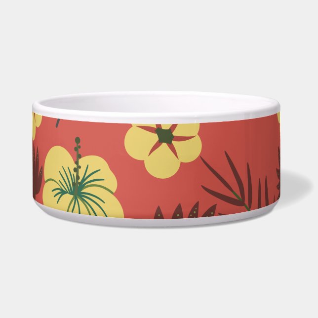 Floral seamless pattern flowers yellow and red (Front)