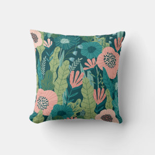Floral seamless pattern, interior decor cushion
