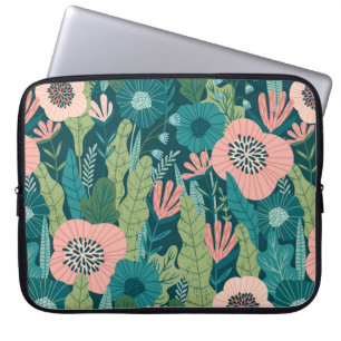 Floral seamless pattern, interior decor laptop sleeve