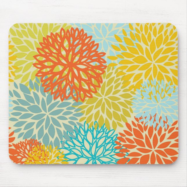 Floral seamless pattern mouse pad (Front)