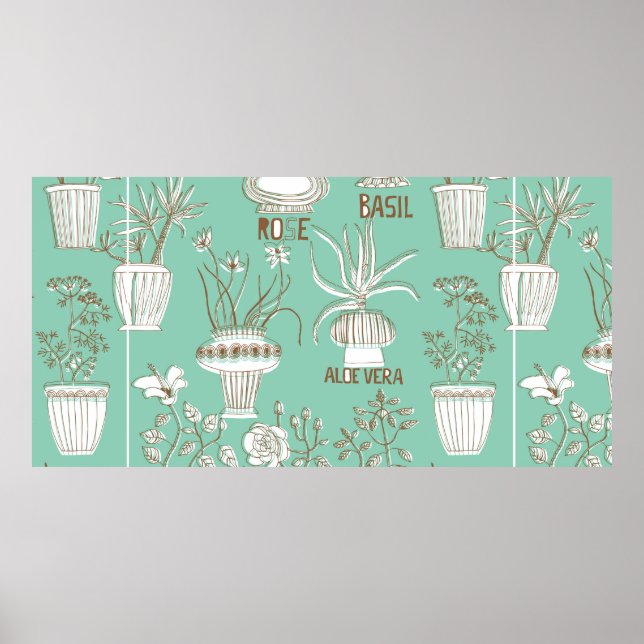 Floral seamless pattern poster (Front)