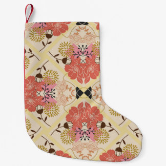 Floral seamless pattern small christmas stocking