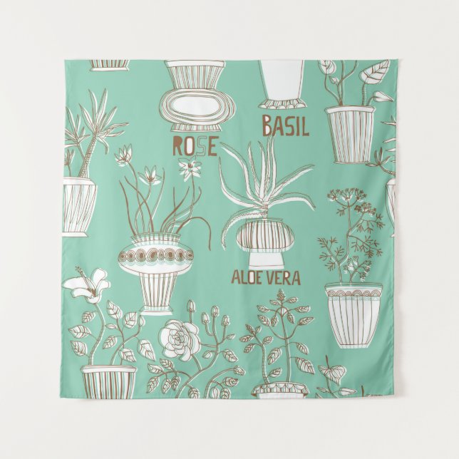 Floral seamless pattern tapestry (Front)