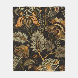 Floral seamless pattern, texture effect. Indian or Fleece Blanket