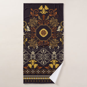 Floral seamless pattern. Vintage indian decorative Bath Towel