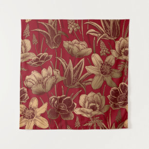 Floral seamless pattern. Vintage spring background Tapestry