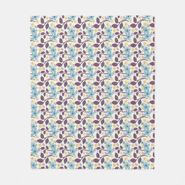  Floral Seamless Pattern | Vintage Style  Fleece Blanket (Front)