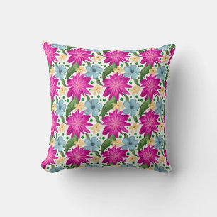 Floral Seamless Pattern   Watercolor Flower Repeat Cushion